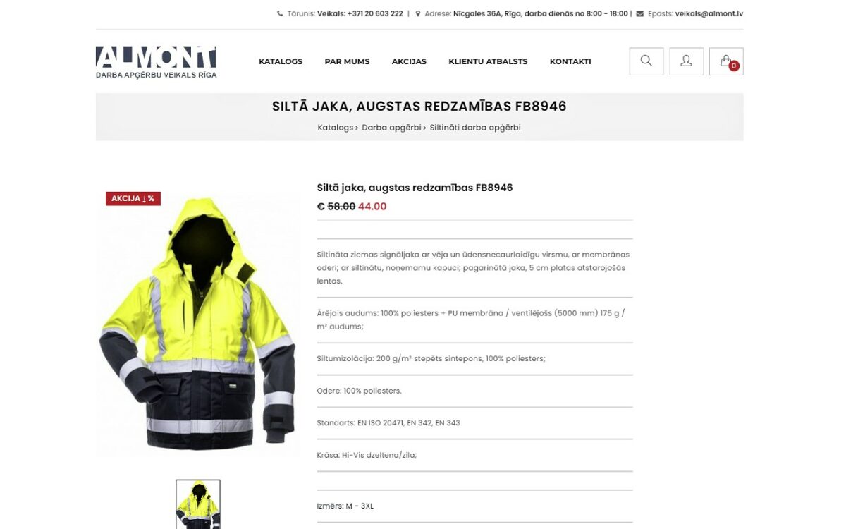 Piemērs, kad strukturētie dati nav ieviesti interneta veikalā