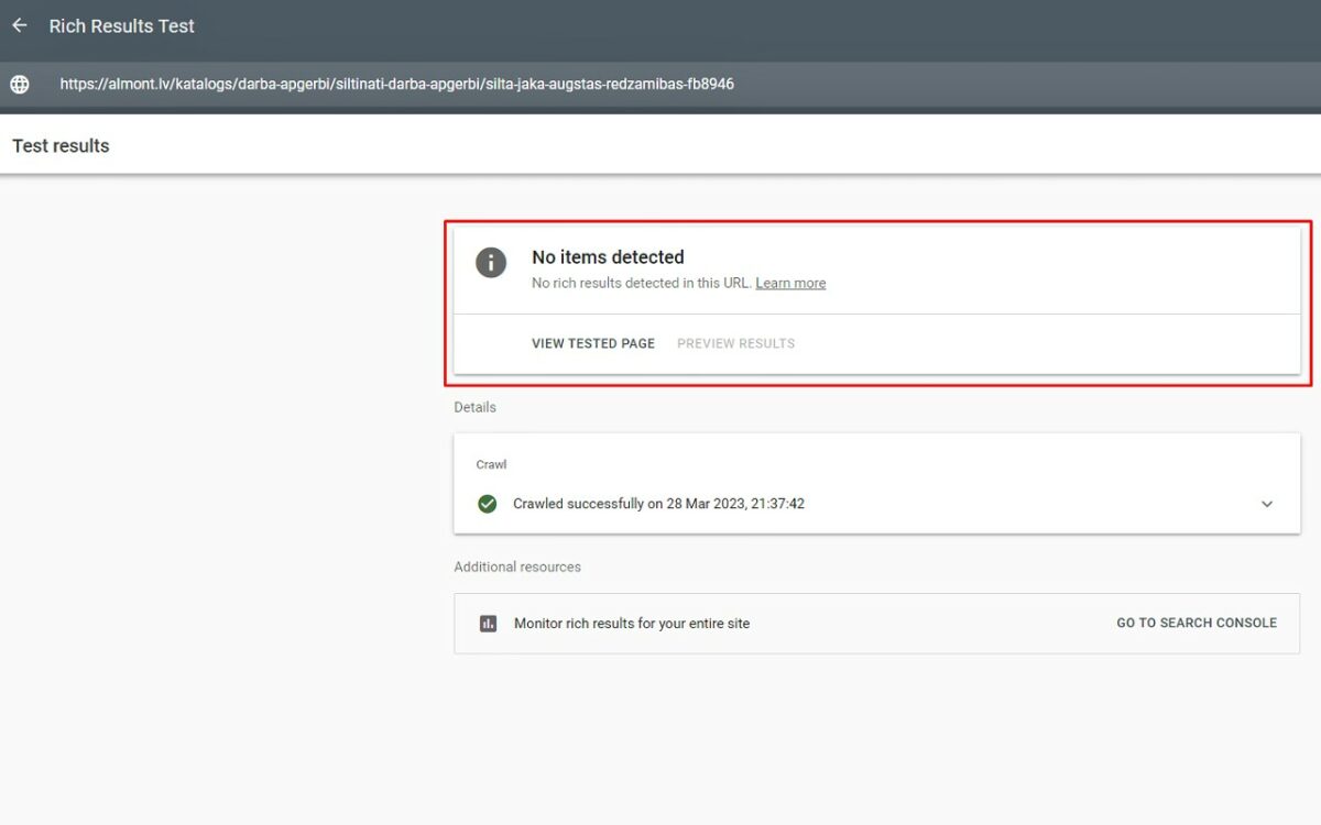 Piemērs, kad strukturētie dati nav ieviesti - testēšanās rīks