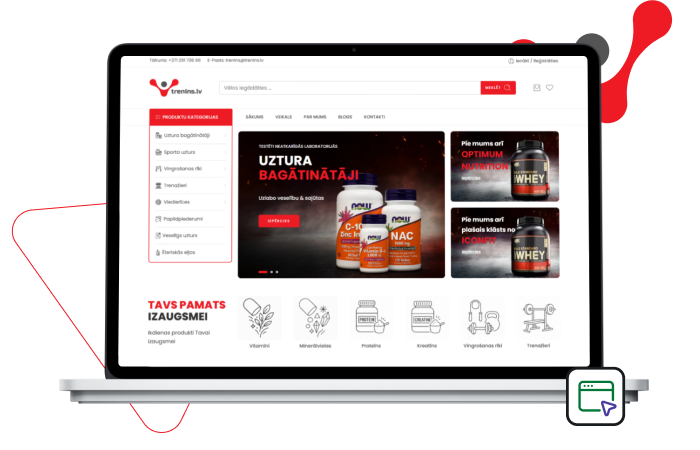 Trenins.lv e-komercijas platformas izstrāde